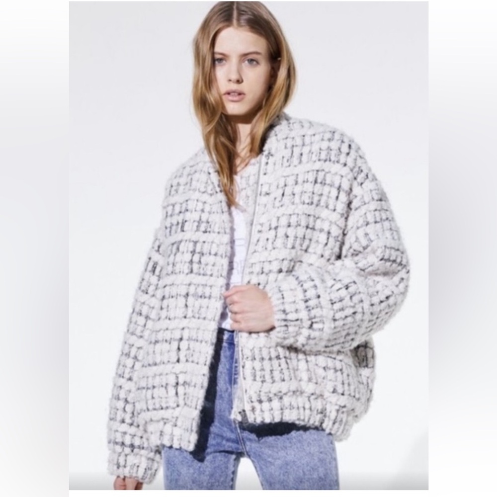 IRO MOLINA BOUCLE-TWEED  COAT SIZE 38 US SIZE MEDIUM